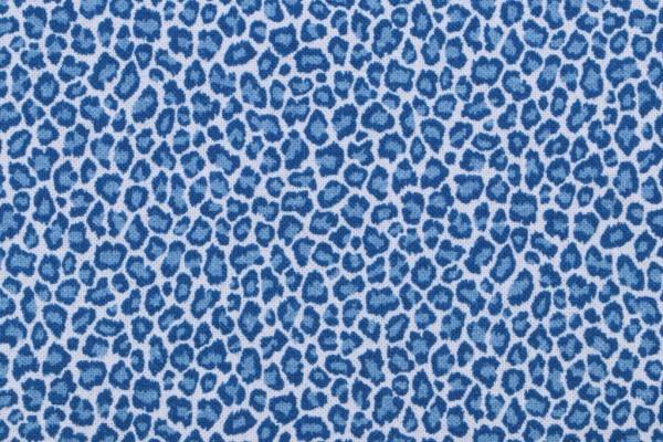 Kaufmann Cubby Printed Cotton Drapery Fabric in Porcelain Blue 