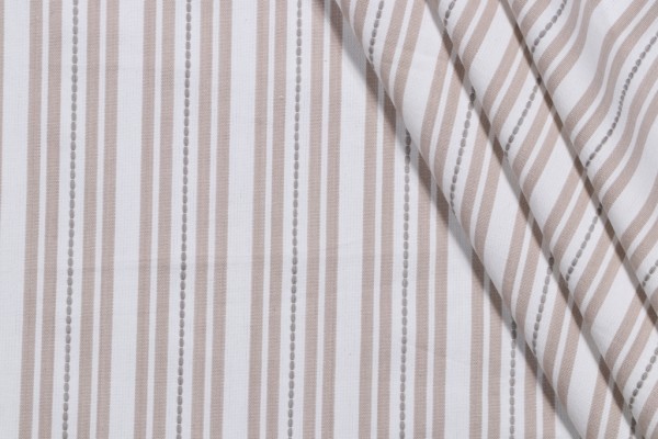 Kaufmann Murali Stripe Woven Decorator Fabric in Linen 