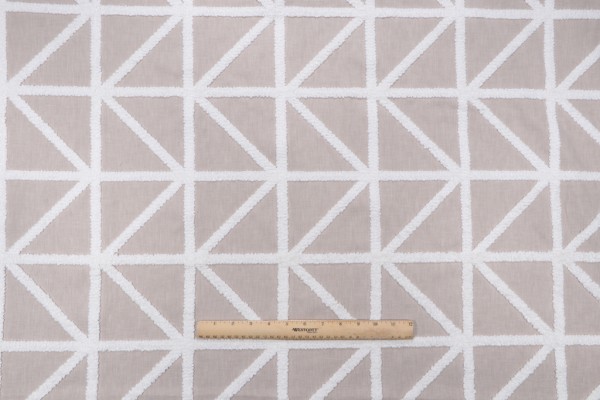 Waverly Port Of Call Embroidered Drapery Fabric in Sail 
