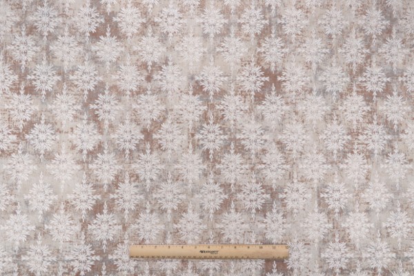 PK Lifestyles Asterisk Printed Cotton Drapery Fabric in Driftwood 