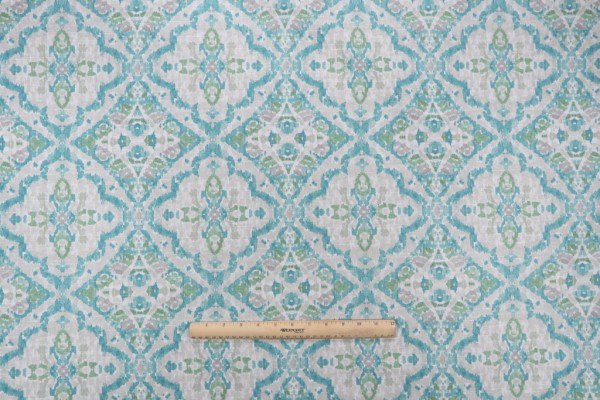 Click for Kelly Ripa Home Seen & Heard Printed Cotton Drapery Fabric in Seaglass  Kelly Ripa Home Seen & Heard Printed Cotton Drapery Fabric in Seaglass