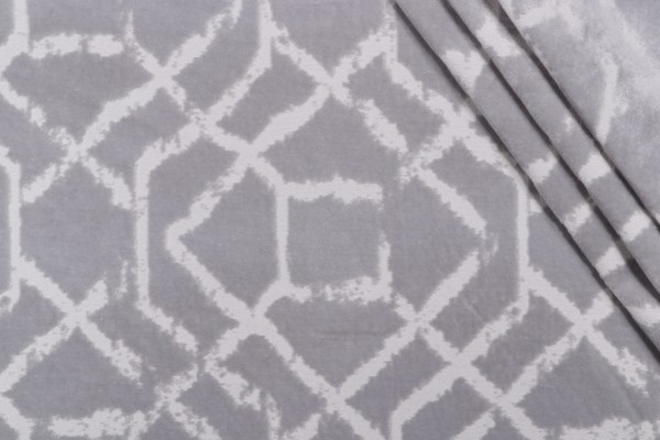 Sample of PK Lifestyles Yulin Gros Point Velvet Upholstery Fabric in Sterling 