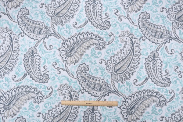 Premier Prints Shannon-Twill Printed Cotton Drapery Fabric in Canal 
