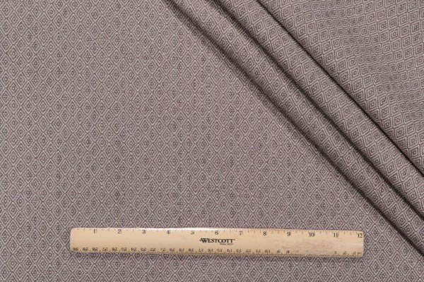 Diamond Woven Upholstery Fabric in Stone