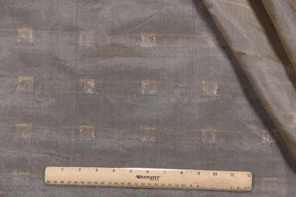 Click for .75 Yards Scalamandre Carre II Sheer Drapery Fabric in Bronze Scalamandre Carre II Sheer Drapery Fabric in Bronze