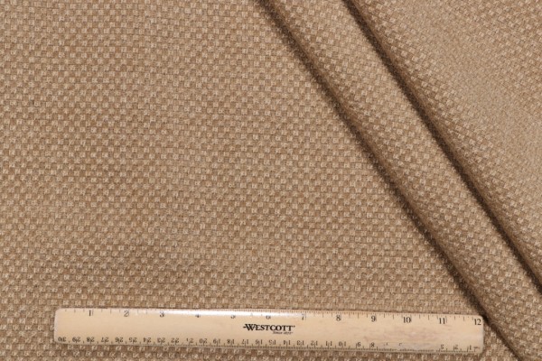 Scalamandre Thistle Check Woven Chenille Upholstery Fabric in Beige