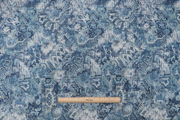Click for PK Lifestyles Cumbrae Printed Chenille Decorator Fabric in Denim  PK Lifestyles Cumbrae Printed Chenille Decorator Fabric in Denim