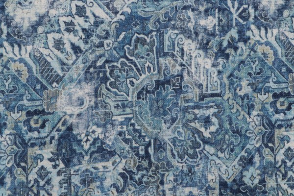 Click for PK Lifestyles Cumbrae Printed Chenille Decorator Fabric in Denim  PK Lifestyles Cumbrae Printed Chenille Decorator Fabric in Denim