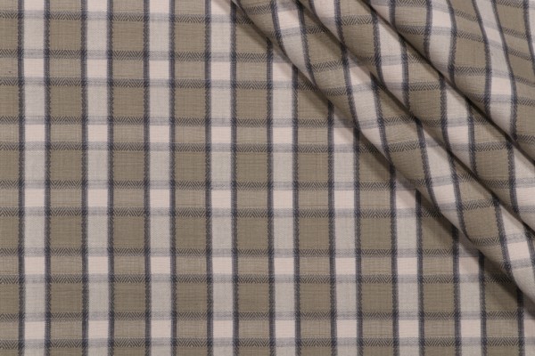 Scalamandre Checkmate Woven Decorator Fabric in Stone/Gray