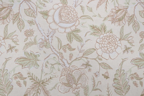 Click for 4 Yards Thibaut Fanfare Printed Cotton Drapery Fabric in Cream for Scalamandre Thibaut Fanfare Printed Cotton Drapery Fabric in Cream for Scalamandre