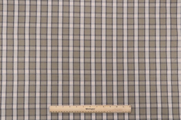 Scalamandre Checkmate Woven Decorator Fabric in Stone/Gray