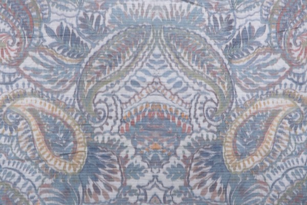 Fonthill Indre Printed Cotton Blend Drapery Fabric in Slate Blue/Multi for Scalamandre