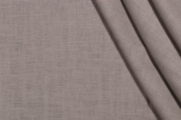Solid Woven Linen Blend Decorator Fabric in Smoker
