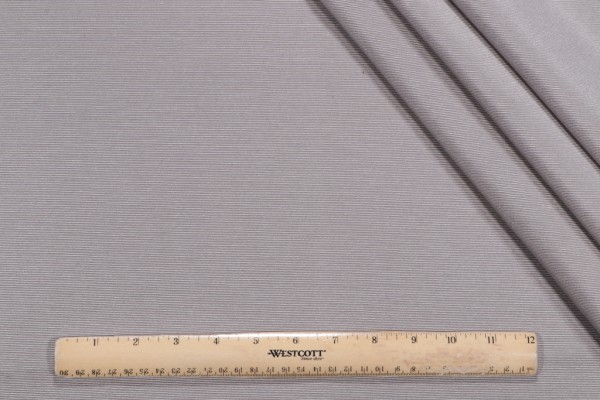Ribbed Woven Decorator Fabric in Pebble