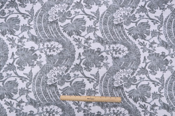 Waverly Brevard Printed Drapery Fabric in Mist