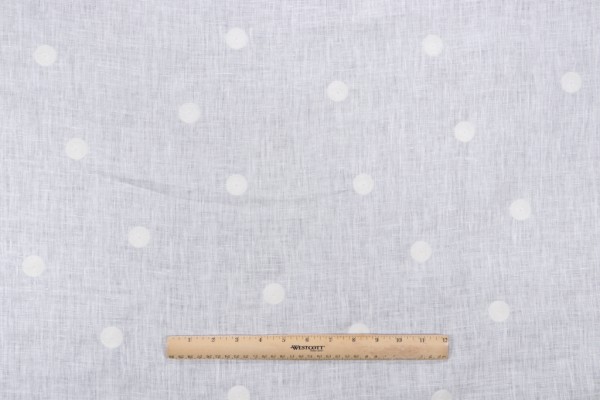 Polka Dot Embroidered Drapery Fabric in Winter