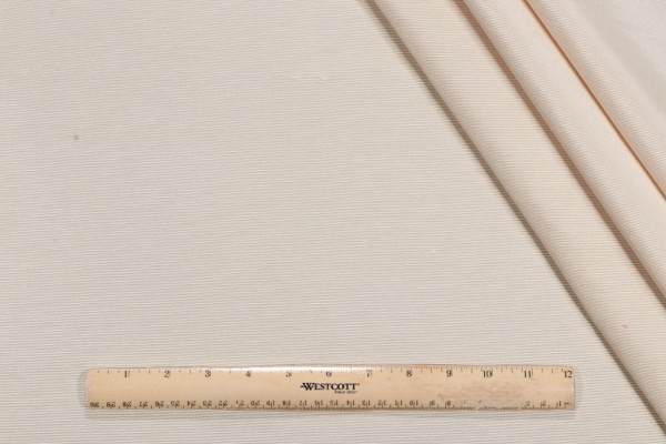 Ribbed Woven Decorator Fabric in Buff
