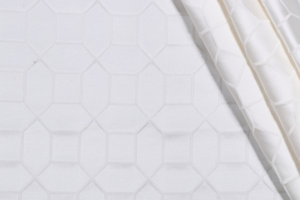 Click for 2.25 Yards Hex Fret Woven Decorator Fabric in Winter Hex Fret Woven Decorator Fabric in Winter