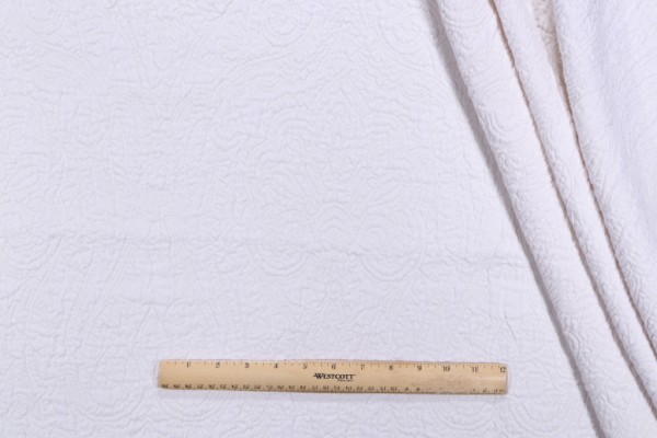 Medallion Matelasse Upholstery Fabric in Natural