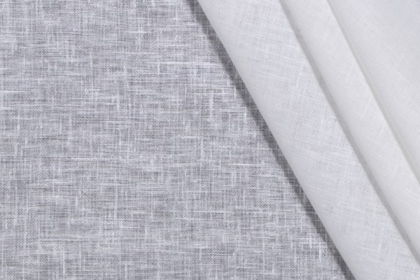 Ronnie Sheer Drapery Fabric in White
