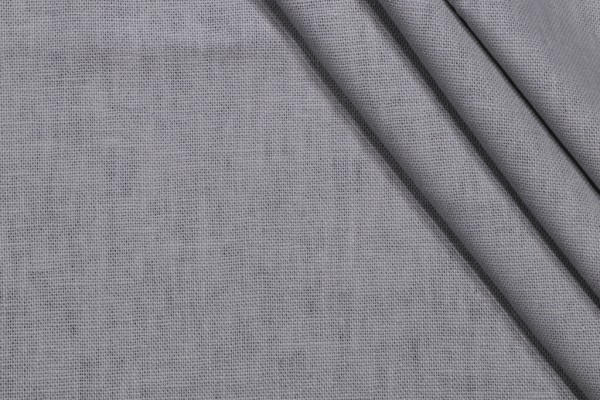 Sunny Solid Woven Linen Blend Decorator Fabric in Platinum