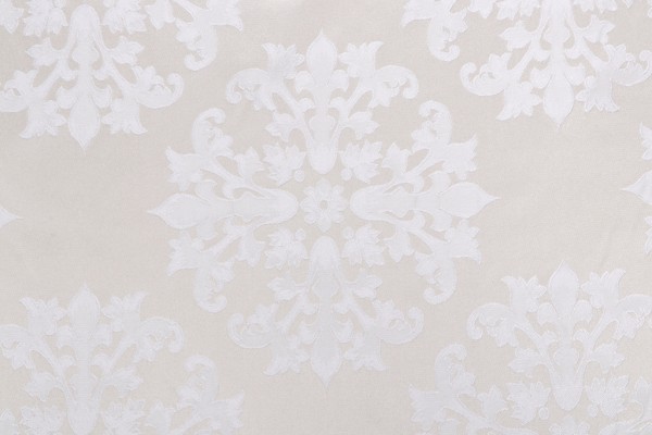 Jarrat Damask Decorator Fabric in Ivory