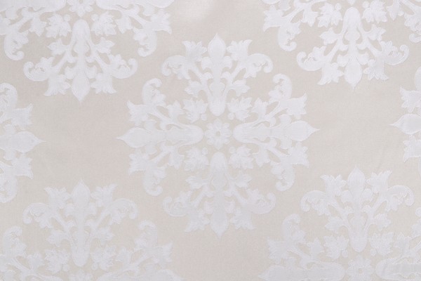 Jarrat Damask Decorator Fabric in Ivory