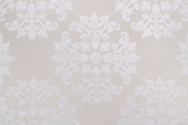 Jarrat Damask Decorator Fabric in Ivory