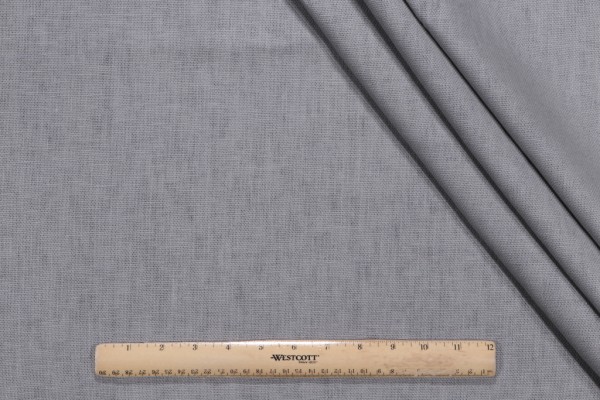 Sunny Solid Woven Linen Blend Decorator Fabric in Platinum