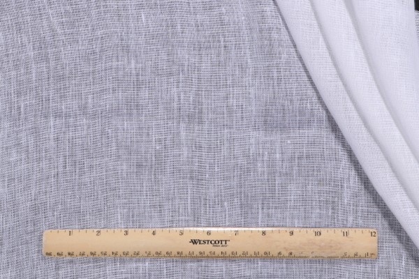 1 Yard Victoria Solid Sheer Drapery Fabric in Ice