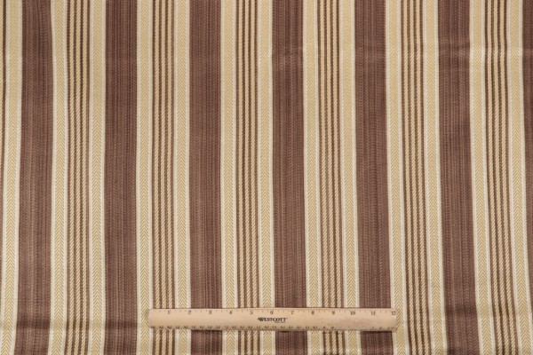 Scalamandre Rigato Spina Silk Decorator Fabric in Yellow/Brown