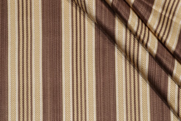 Scalamandre Rigato Spina Silk Decorator Fabric in Yellow/Brown