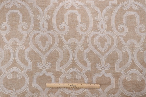 Click for 2.25 Yards Thibaut Barrowgate Printed Cotton Drapery Fabric in Beige for Scalamandre Thibaut Barrowgate Printed Cotton Drapery Fabric in Beige for Scalamandre