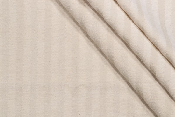 Scalamandre Belgravia Stripe Woven Chenille Upholstery Fabric in Creme