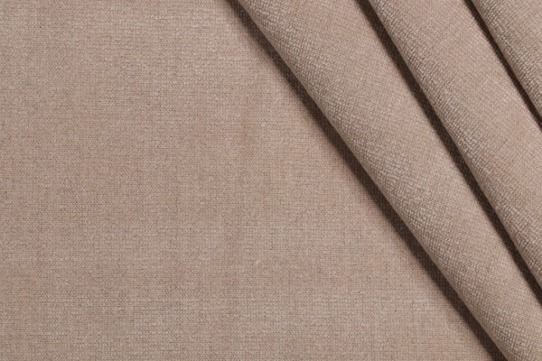 Bliss Velvet Woven Polyester Chenille Outdoor Fabric in Driftwood