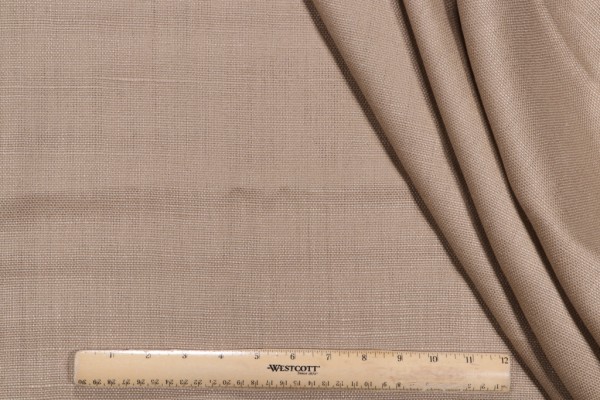 P Kaufmann Slubby Linen Woven Decorator Fabric in Cafe