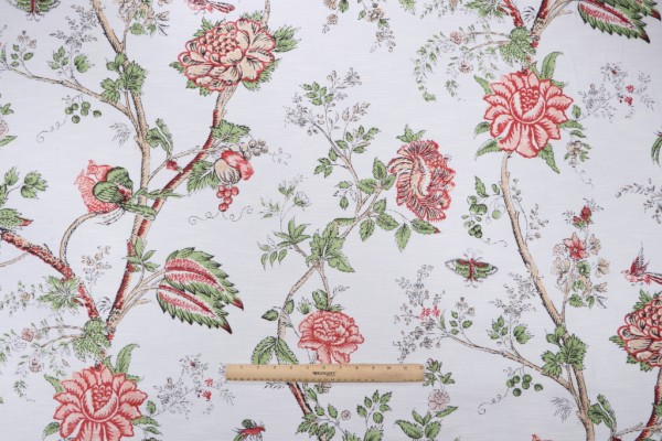 Thibaut Rye F93339 Printed Drapery Fabric in White 