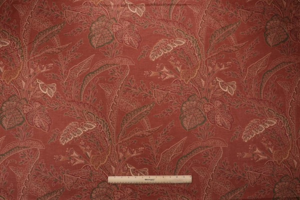 Thibaut Arlington F93815 Printed Drapery Fabric in Rust 