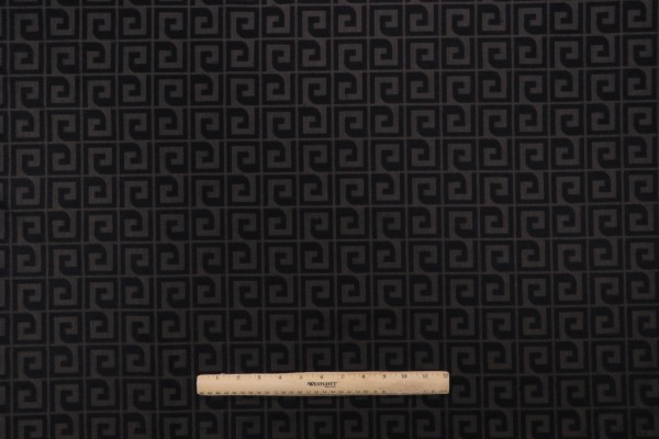 Sample of Thibaut Anafi W98695 Woven Upholstery Fabric in Black 