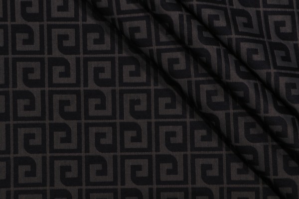 Sample of Thibaut Anafi W98695 Woven Upholstery Fabric in Black 