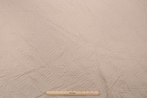 Sample of Thibaut Garden Path Matelasse W85390 Upholstery Fabric in Beige 