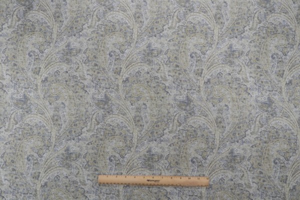 Sample of Mill Creek Angelico-Superial Printed Cotton Drapery Fabric in Aloe 