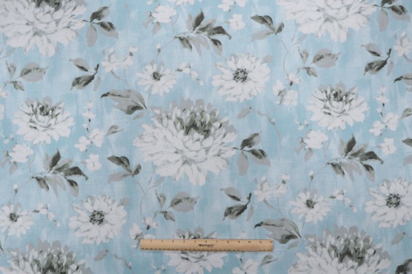Mill Creek Adleburg-Pierside Printed Polyester Drapery Fabric in Cascade 