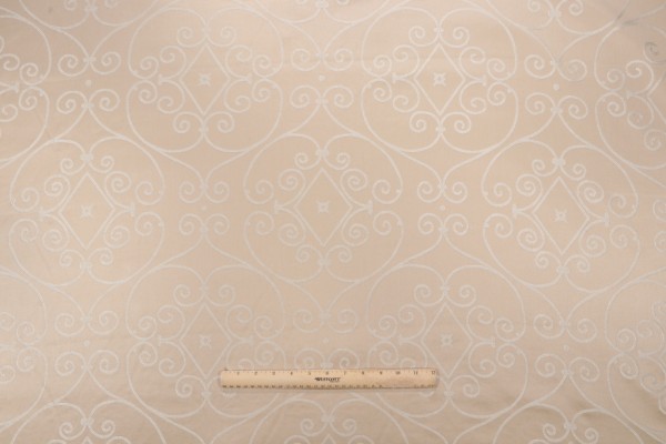 Thibaut Lavolta Scroll W71807 Woven Upholstery Fabric in Cream