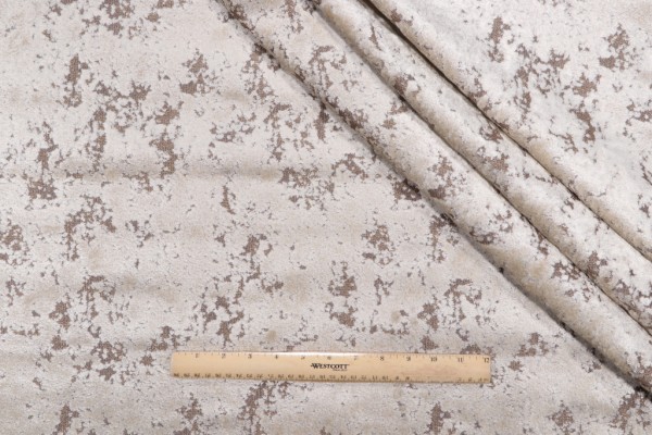 Poudette Velvet Upholstery Fabric in Brushed Metals