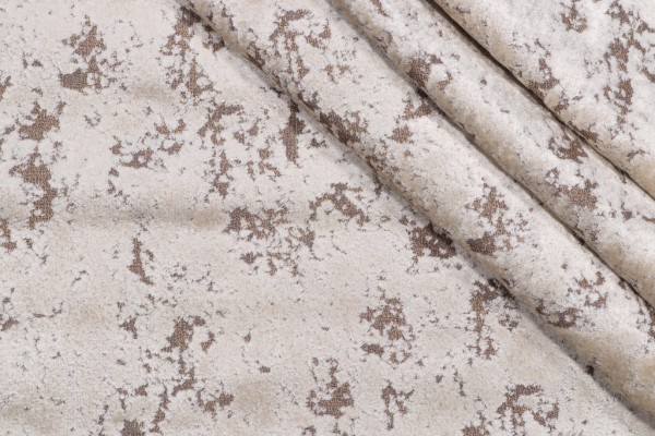 Poudette Velvet Upholstery Fabric in Brushed Metals