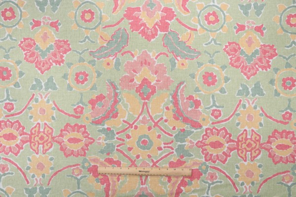 Thibaut Marseille F93133 Printed Drapery Fabric in Green