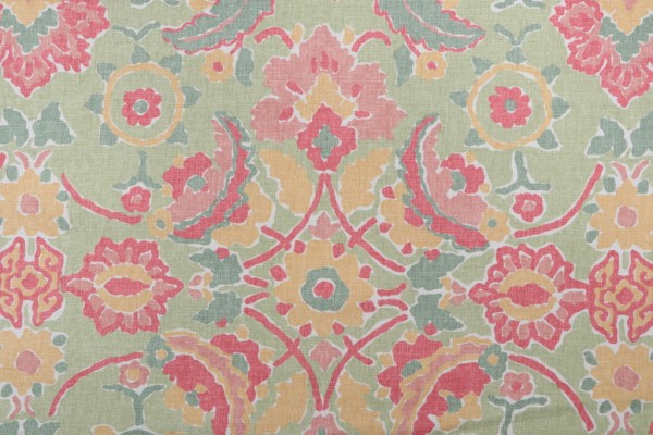 Thibaut Marseille F93133 Printed Drapery Fabric in Green