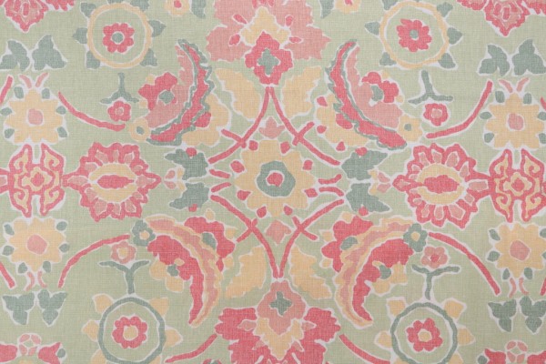 Thibaut Marseille F93133 Printed Drapery Fabric in Green