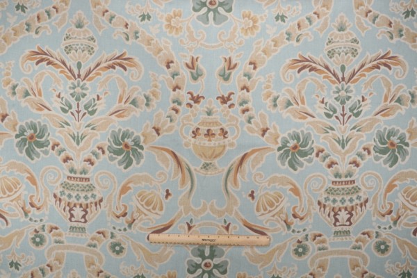 Thibaut Palisades F93824 Printed Drapery Fabric in Aqua